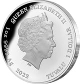 Tuvalu 2022 $1 Aurora Australis $1 1oz Silver Proof Coin Low mintage 2000 Perth Mint