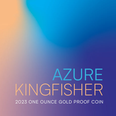 Niue 2023 $1 Azure Kingfisher Gold 1oz .9999 Coloured Proof Coin