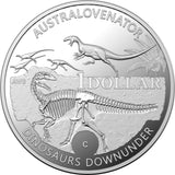 Australian Dinosaurs 2022 $1 Astralovenator 'C' Mintmark Silver Proof Coin