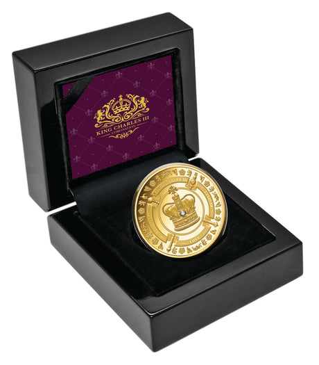 Niue 2023 $100 King Charles III Coronation 1oz .9999 Gold Proof with Diamond Low Mint 150