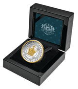 Niue 2023 $1 King Charles III Coronation Gold Plated 1oz Silver Proof Low Mint 1000
