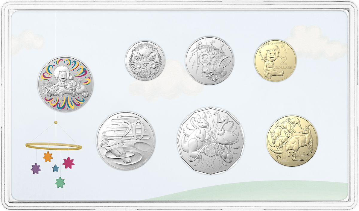 Australia 2022 6 Coin Uncirculated Baby Mint Set in Perspex Case