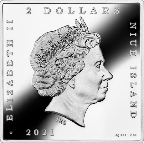 Niue 2021 $2 The Most Expensive Paintings - Leonardo Da Vinci - Salvator Mundi - 2oz 99.9% Silver Gilded Coin Colour Digital Printing