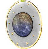 Cameroon 2021 500 Francs Silver Ruthenium Proof Coin - Solar System Series - Mercury with Magnifying Lens Coloured