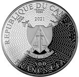 Cameroon 2021 500 Francs Silver Ruthenium Proof Coin - Solar System Series - Mercury with Magnifying Lens Coloured