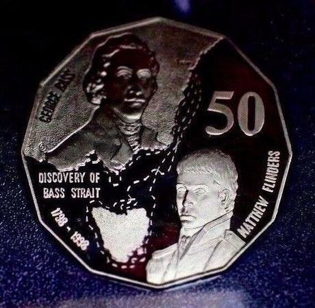 Australia 1998 50 Cent Proof Bass and Flinders