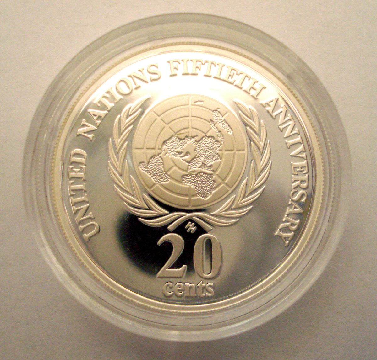 Australia 1998 20 Cent Proof United Nations Silver