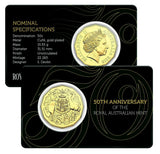 Australia 2015 50 Cent Uncirculated Gold Plate Specially Polished Dies Superstrike Low Mint 22265