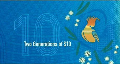 Australia 2015 & 2017 $10 Uncirculated Two Generations RBA Folder Banknote