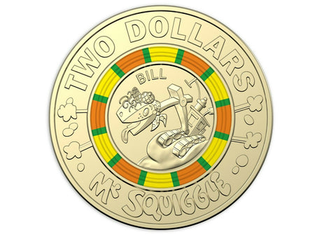 Australia 2019 $1 and $2 Coloured Uncirculated 60th Anniversary of Mr Squiggle and Friends Set