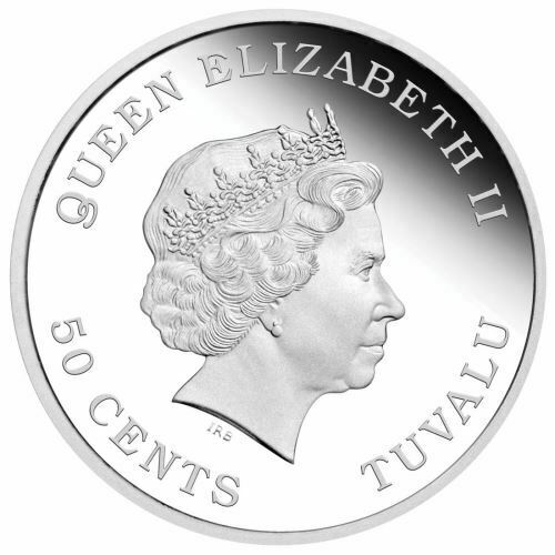 Tuvalu 2019 50 Cent Proof Baby Pig 1/2oz Silver Coloured Coin