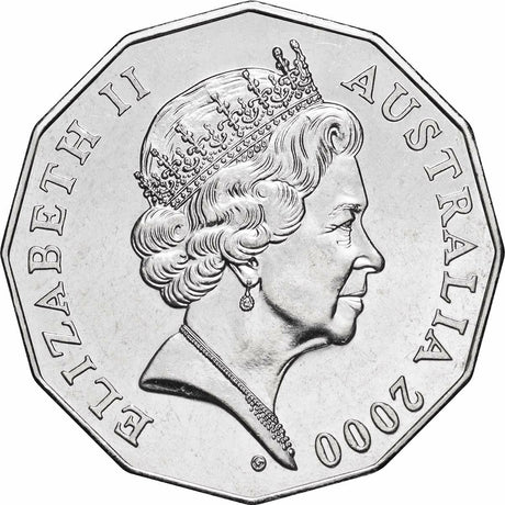 Australia 1966 – 2019 50 Cent Uncirculated Queen Elizabeth II Portrait 7-coin collection