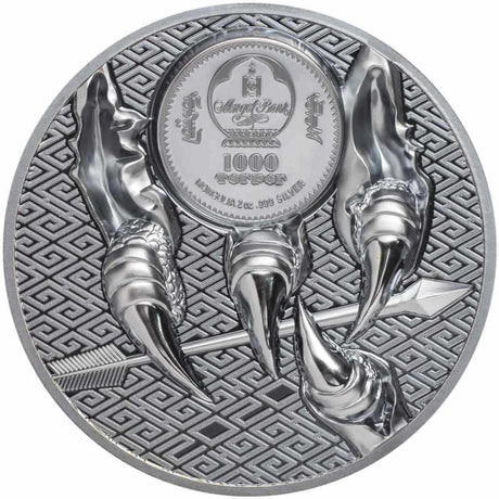 Mongolia Majestic Eagle 2020 1000 Togrog Black Proof 2oz Silver CIT Smartminting®