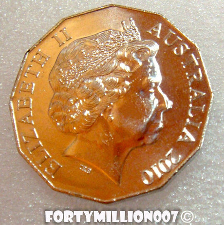 Australia 2010 50 Cent Uncirculated Australia Day Commemorative ex Royal Australian Mint Roll