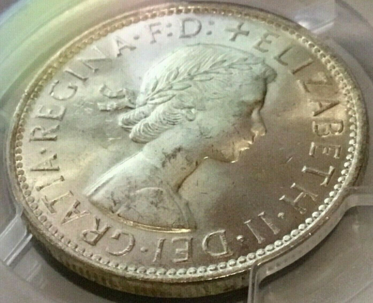 Australia 1959 Florin Uncirculated 'Emu's Egg' PCGS MS63