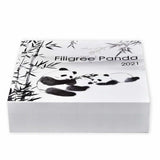 Solomon Islands 2021 $5 Panda  Filigree 2oz Silver Proof-like Coin