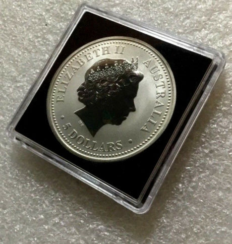 Australia 2004 $5 Eureka Stockade Coloured Uncirculated  in Quadrum Capsule Volterra Case