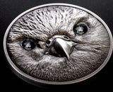 Mongolia 2016 500 Togrog Wildlife Protection Saker Falcon .999 1oz Antique Silver Reverse