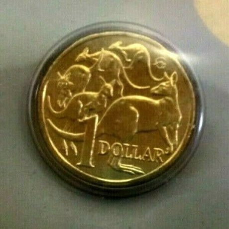 Australia 2009 $1 Uncirculated Mob of Roos Master Mintmark Carded Unfolded
