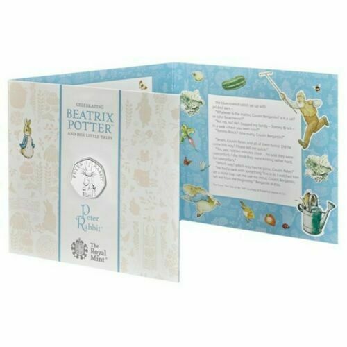 United Kingdom 2019 50p Beatrix Potter Peter Rabbit BU Sealed Coin Pack