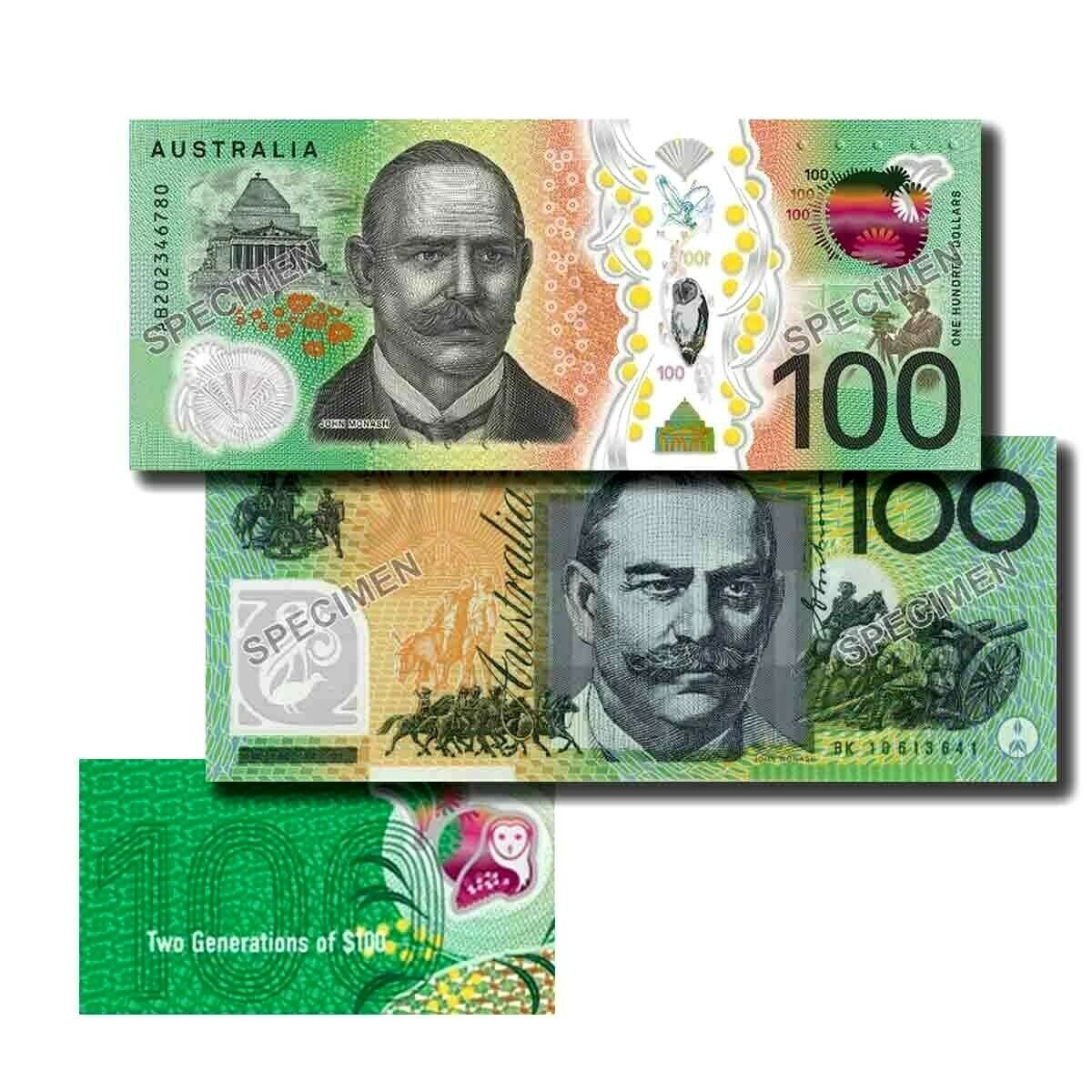 Australia 2020 $100 Two Generations RBA Folder Uncirulated Notes:Old and New