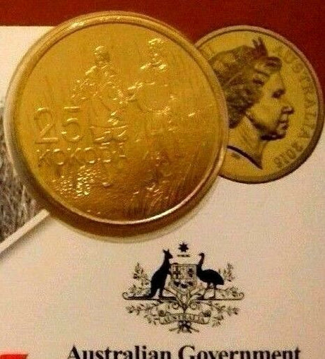 Australia 2016 25 Cent Uncirculated - Kokoda - ANZAC - Nordic Gold