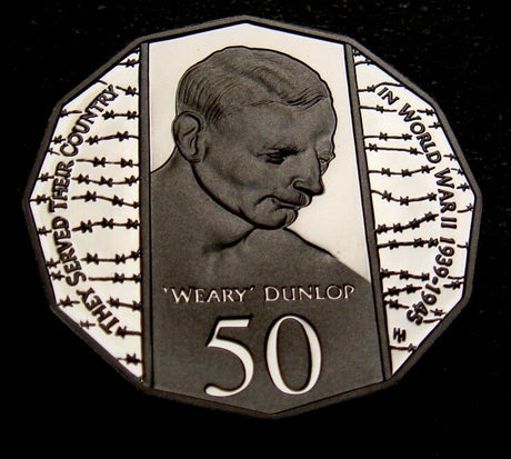 Australia 1995 50 Cent Proof Weary Dunlop