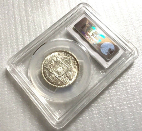 Australia 1947 (m) Florin 2 Shillings Silver Uncirculated PCGS MS62