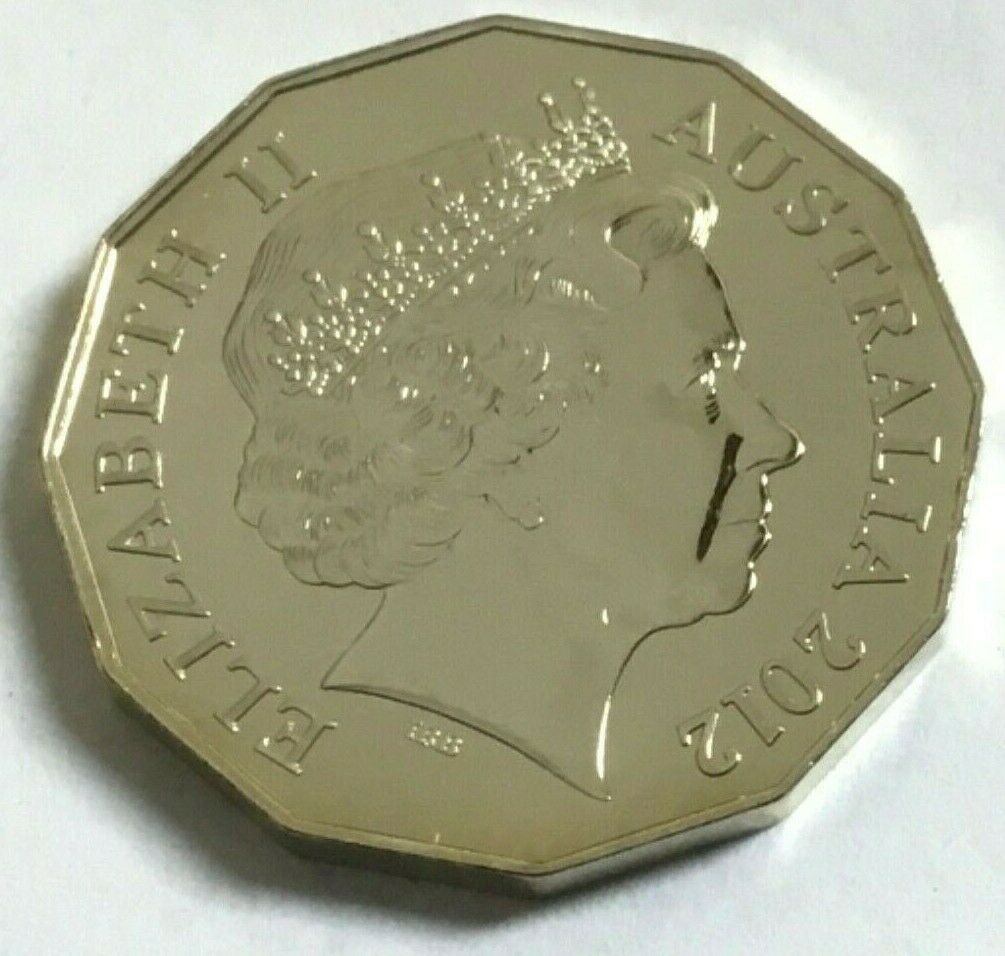 Australia 2012 50 Cent Uncirculated Hypermetal Colour Coat of Arms