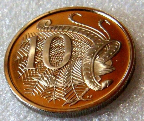 Australia 1966 10 Cent Proof Lyrebird