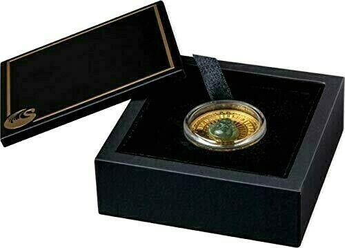 Tuvalu  2021 $100 Proof Laughing Buddha 1 Oz Gold & Jade Coin