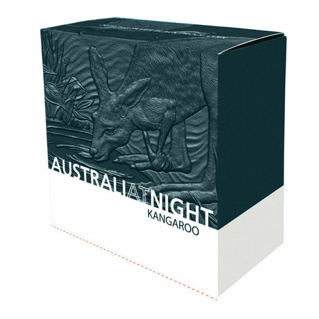 Niue 2019 $1 Australia at Night Kangaroo 1oz Silver Black Proof