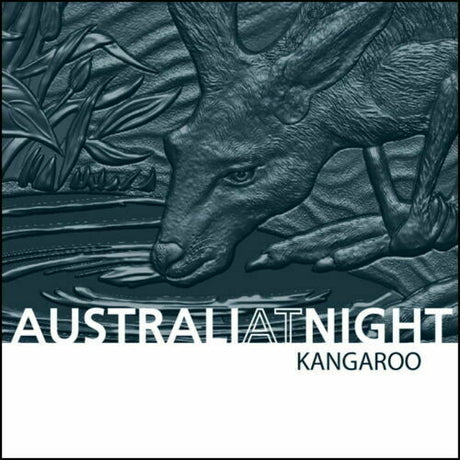 Niue 2019 $1 Australia at Night Kangaroo 1oz Silver Black Proof