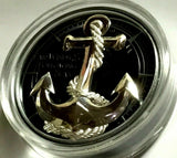 Cook Islands 2019 $10 Black Proof Anchor Fair Winds & Following Seas High Relief 2 Oz Silver