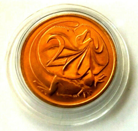 Australia 1977 2 Cent Uncirculated Frilled Neck Lizard