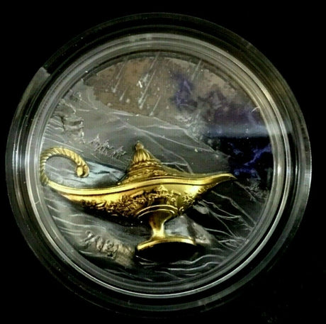 Republic of Palau 2021 $5 Magical Lamp 1oz Silver Black Proof Smartminting®