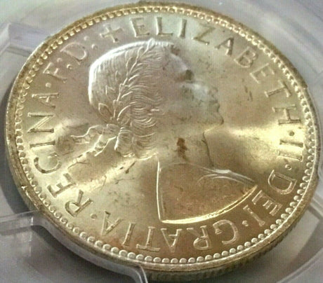 Australia 1959 Florin Uncirculated 'Emu's Egg' PCGS MS63