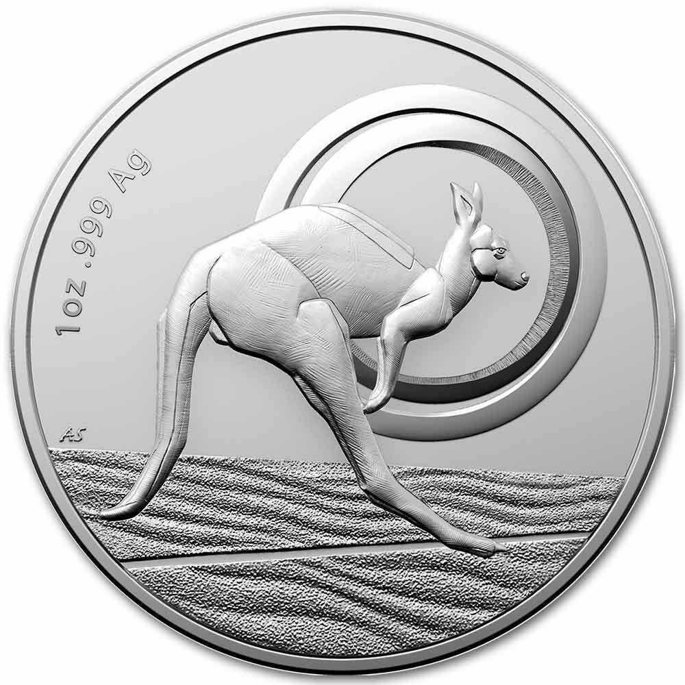 Australia 2021 $1 Frosted Uncirculated Kangaroo Series - Outback Majesty 1oz Fine Silver