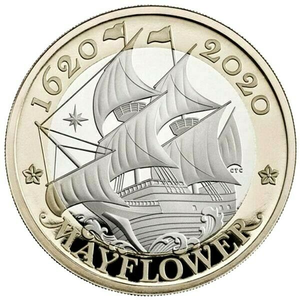 United Kingdom 2020 £2 Mayflower BU Sealed Coin Pack
