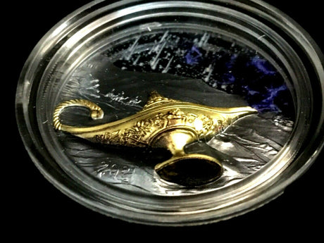 Republic of Palau 2021 $5 Magical Lamp 1oz Silver Black Proof Smartminting®