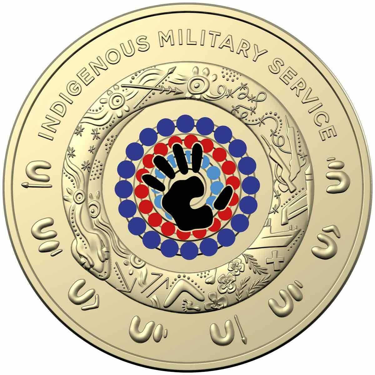 Australia 2021 $2 ANZAC Indigenous Military Service  Al-Br Coin Pack Coloured Uncirculated