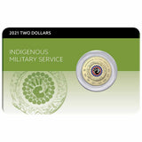 Australia 2021 $2 ANZAC Indigenous Military Service  Al-Br Coin Pack Coloured Uncirculated