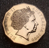 Australia 2000 50 Cent Uncirculated Flag