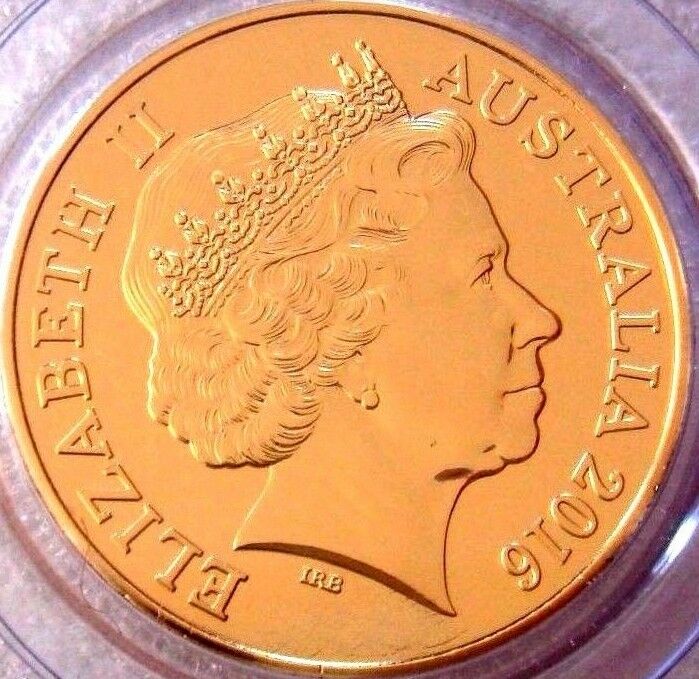 Australia 2016 50 Cent Gold Plated Specially Polished Dies Round WMF 1st Privy Mark Low Mint 5000