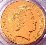 Australia 2016 50 Cent Gold Plated Specially Polished Dies Round WMF 1st Privy Mark Low Mint 5000