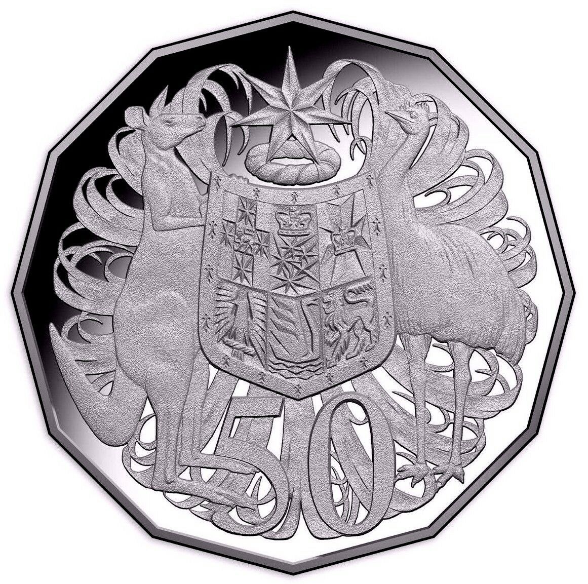Australia 2018 50 Cent Proof Coat of Arms