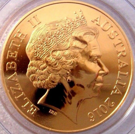 Australia 2016 50 Cent Gold Plated Specially Polished Dies Round WMF 1st Privy Mark Low Mint 5000