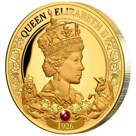 Niue Queen Elizabeth II 95th Birthday 2021 $100 Ruby 1oz Gold Proof Coin 150 Minted