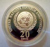 Australia 1998 20 Cent Proof United Nations Silver
