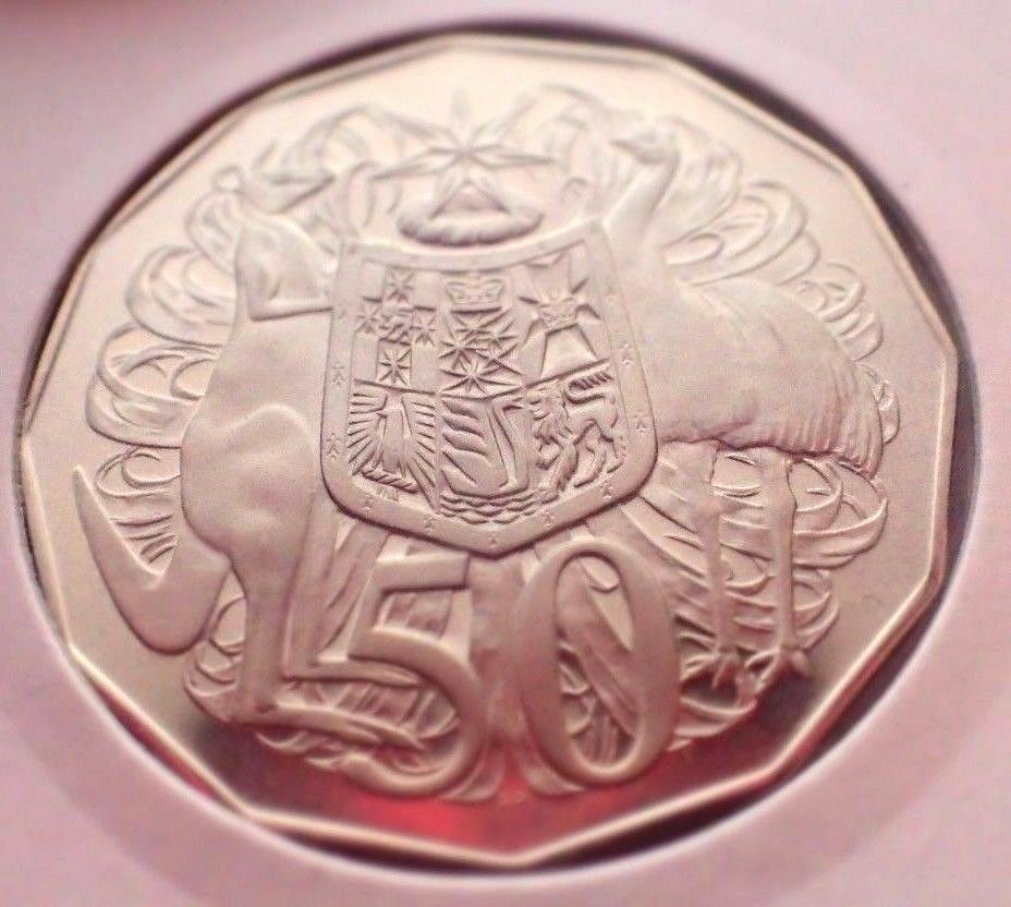 Australia 1972 50 Cent Proof Coat of Arms